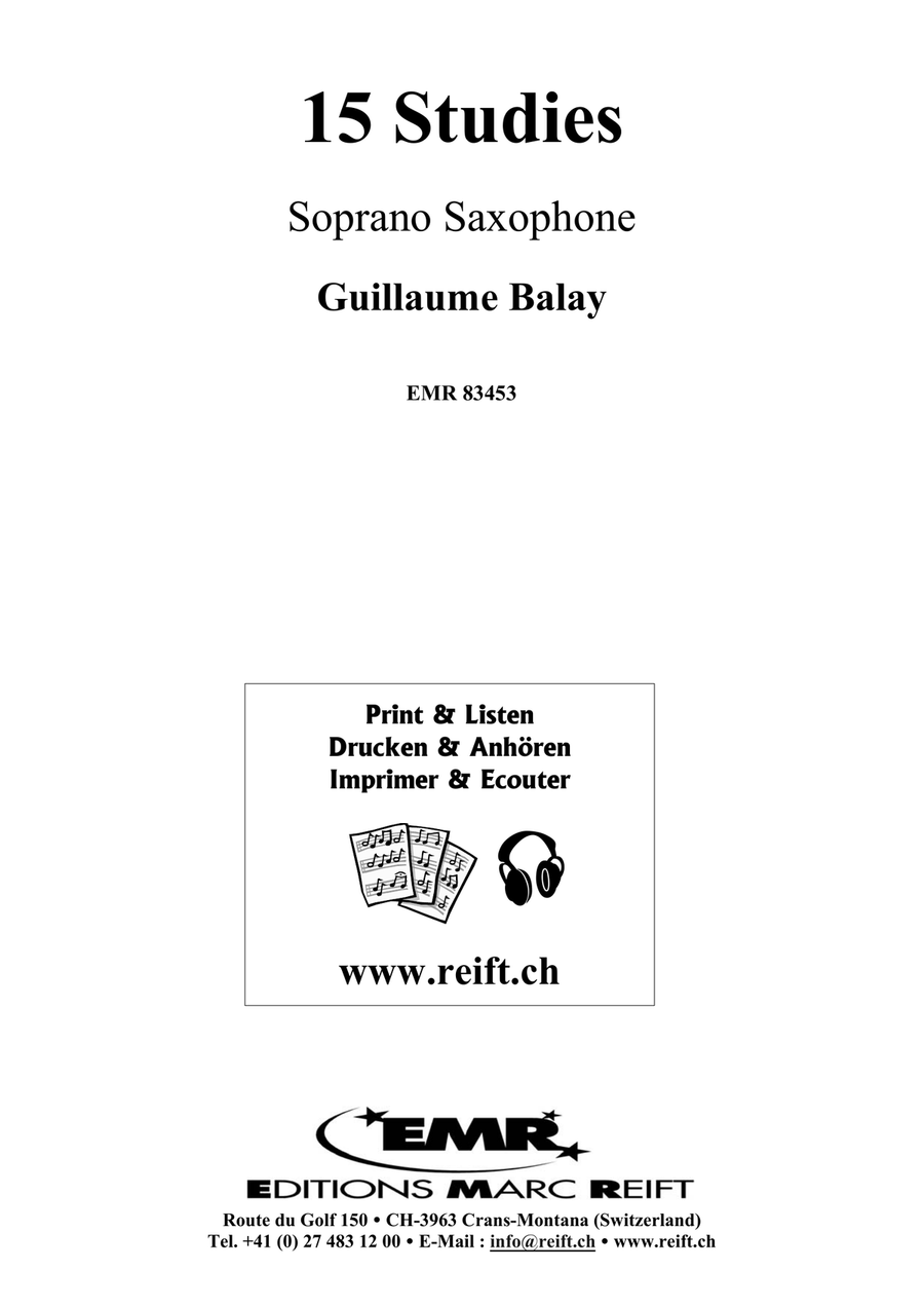 15 Studies 15 Studies Soprano Saxophone scores gallery preview page 2