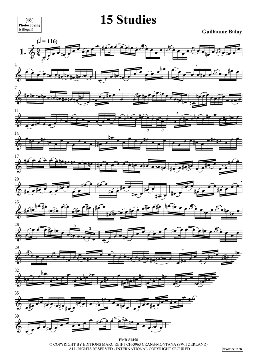 15 Studies 15 Studies Trumpet scores gallery preview page 3