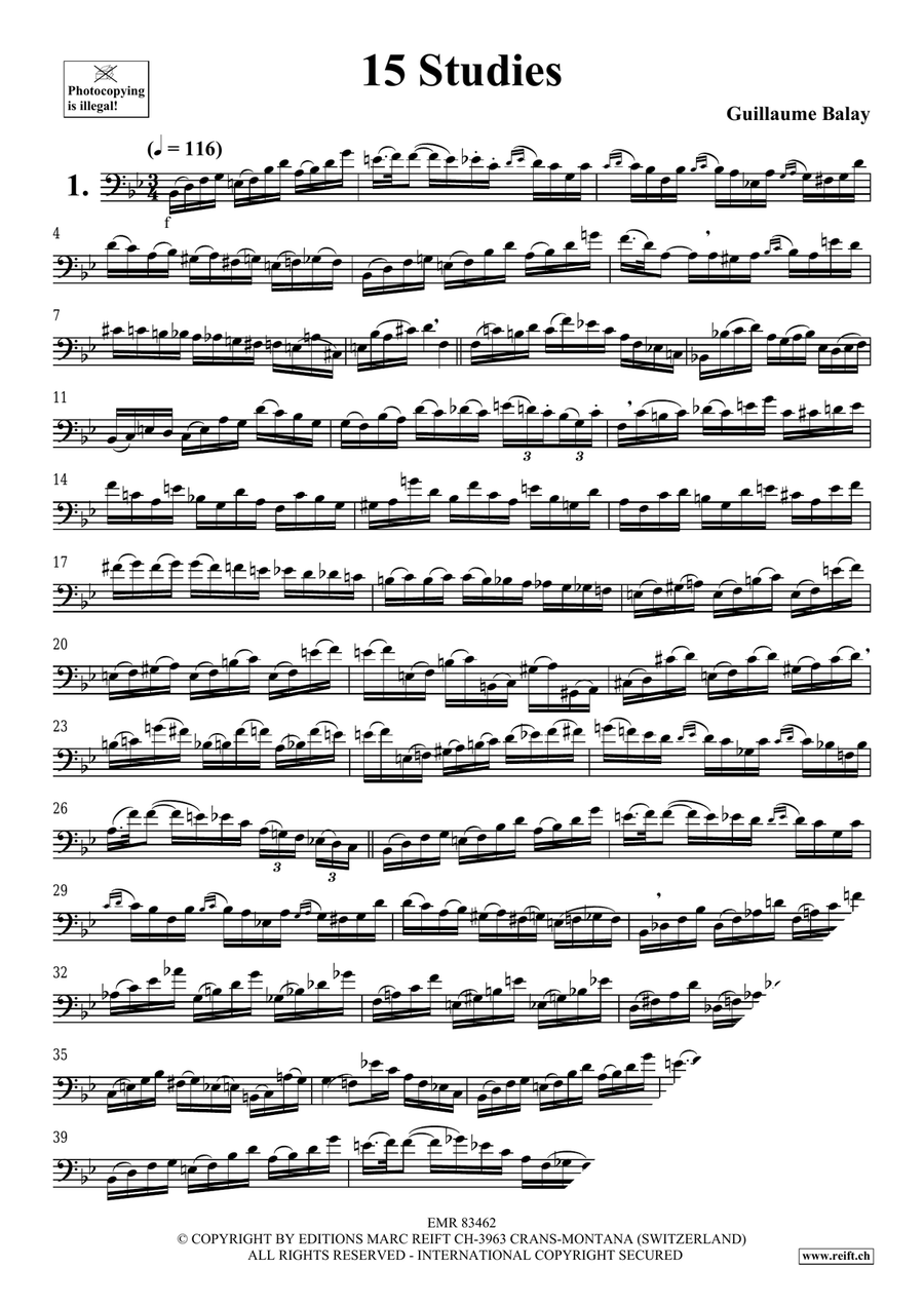 15 Studies 15 Studies Trombone scores gallery preview page 3