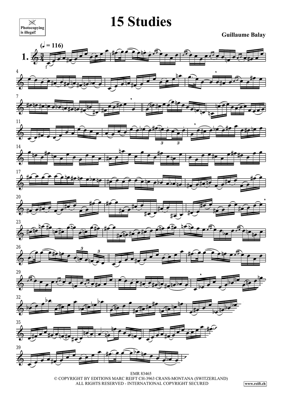 15 Studies 15 Studies Euphonium scores gallery preview page 3