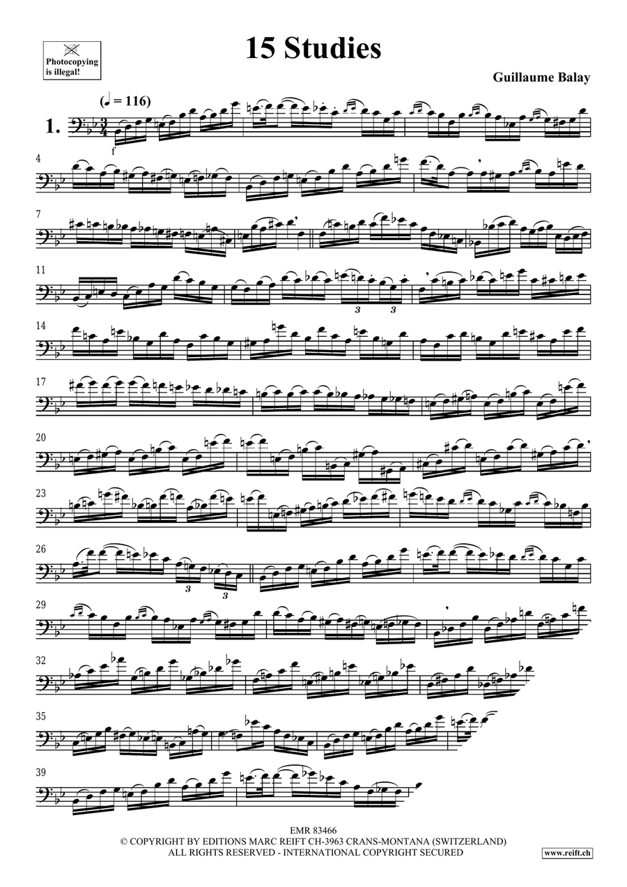 15 Studies 15 Studies Euphonium scores gallery preview page 3