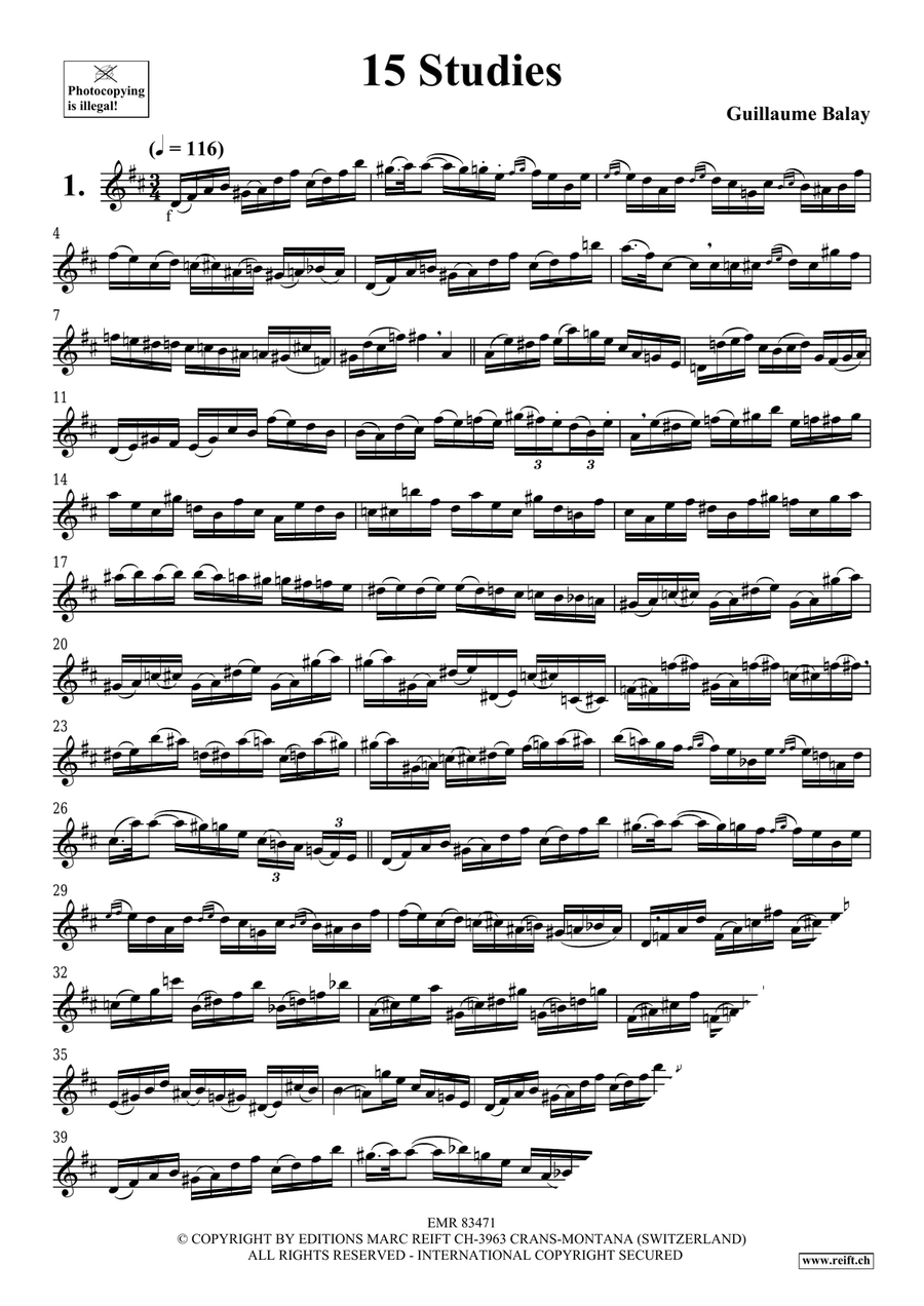 15 Studies 15 Studies Violin Solo scores gallery preview page 3