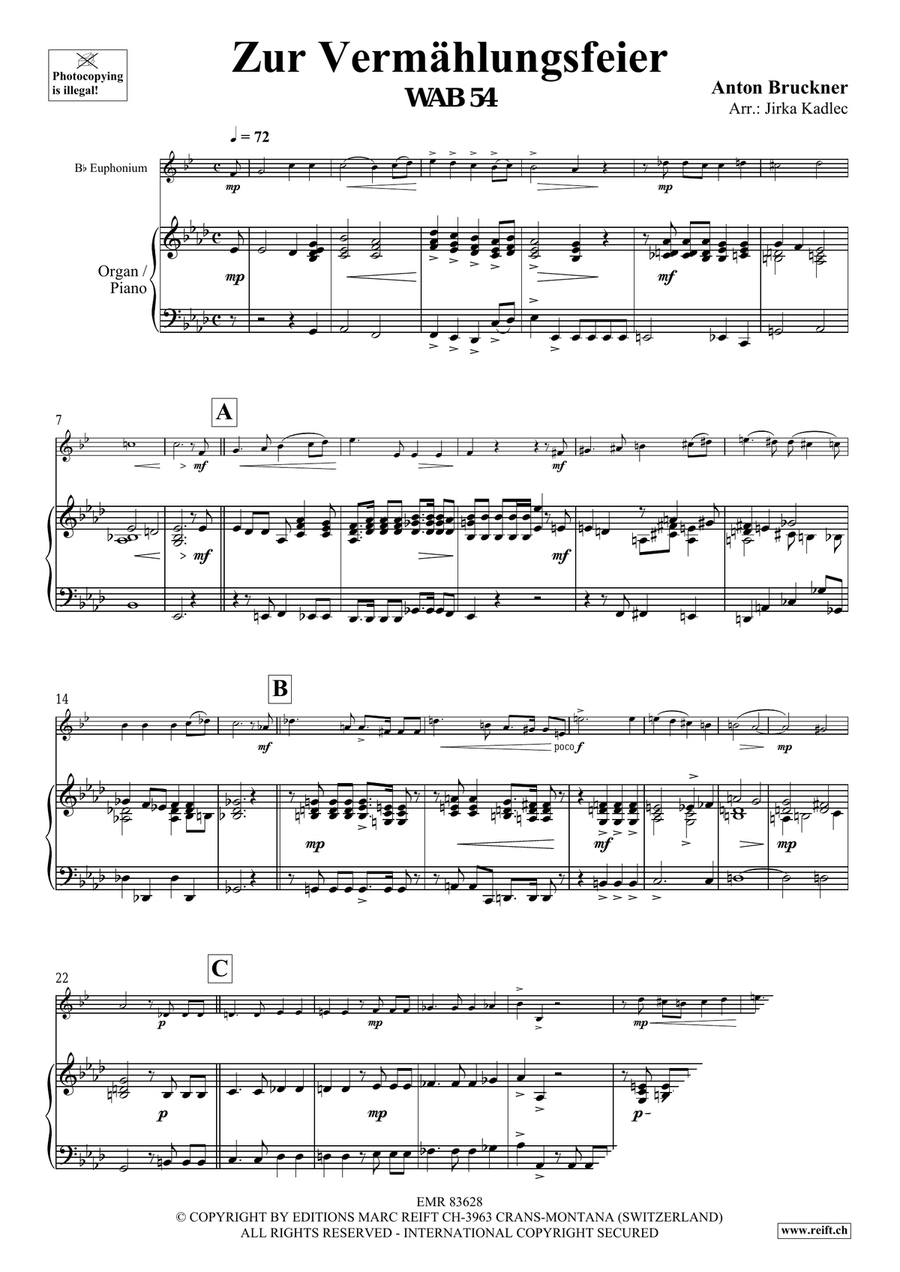 Zur Vermählungsfeier Zur Vermählungsfeier Euphonium scores gallery preview page 3