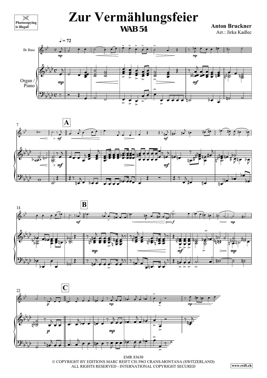 Zur Vermählungsfeier Zur Vermählungsfeier Organ scores gallery preview page 3