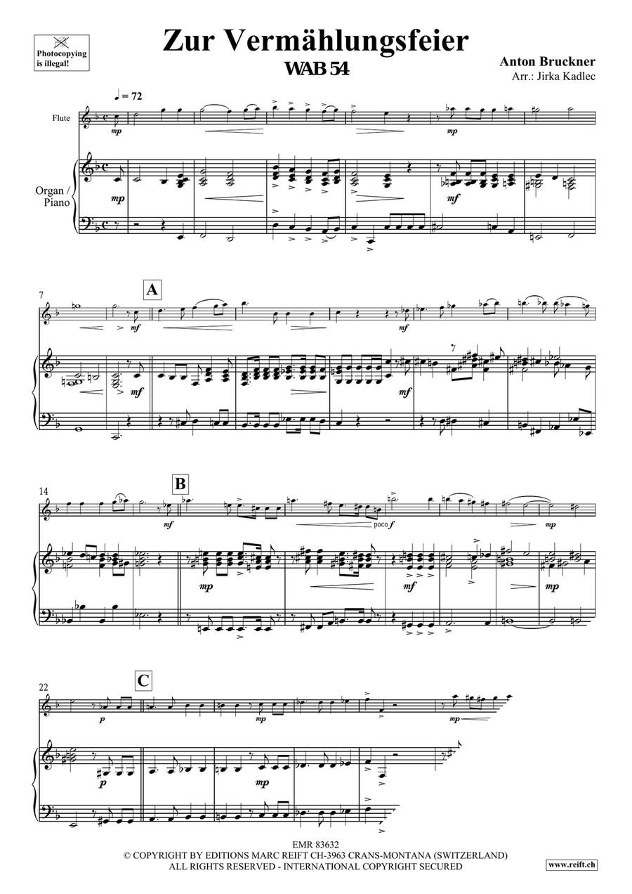 Zur Vermählungsfeier Zur Vermählungsfeier Flute Solo scores gallery preview page 3
