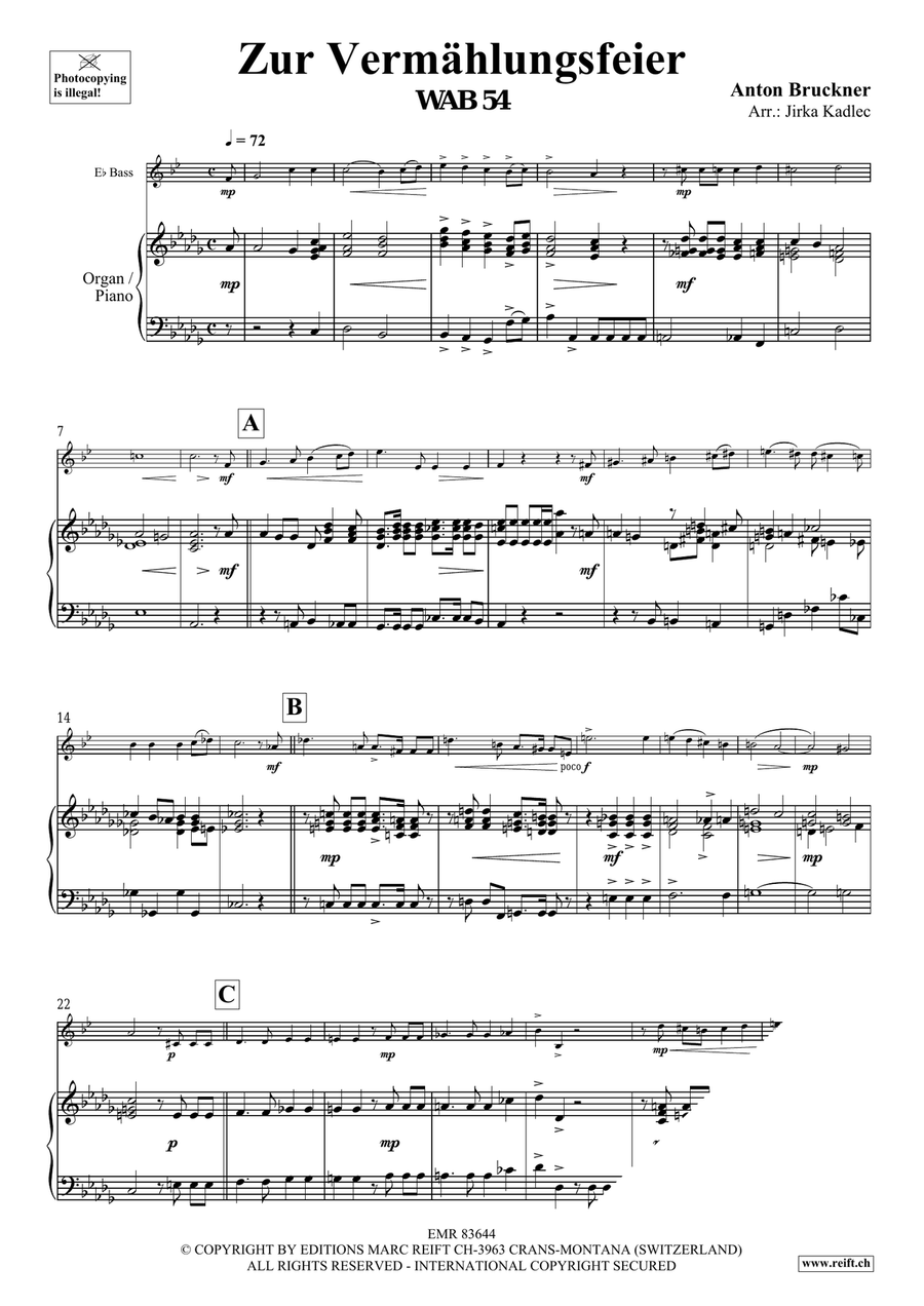 Zur Vermählungsfeier Zur Vermählungsfeier Organ scores gallery preview page 3