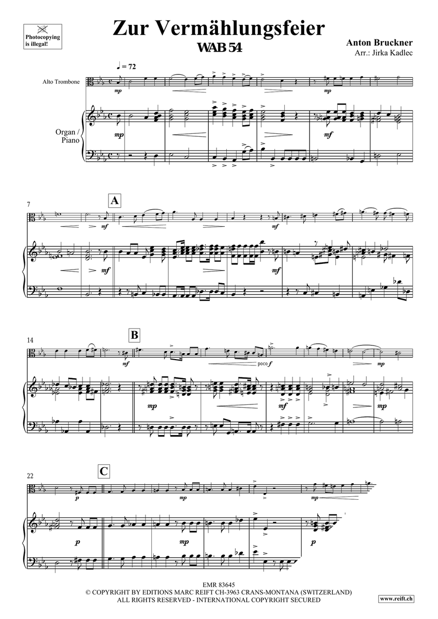 Zur Vermählungsfeier Zur Vermählungsfeier Organ scores gallery preview page 3