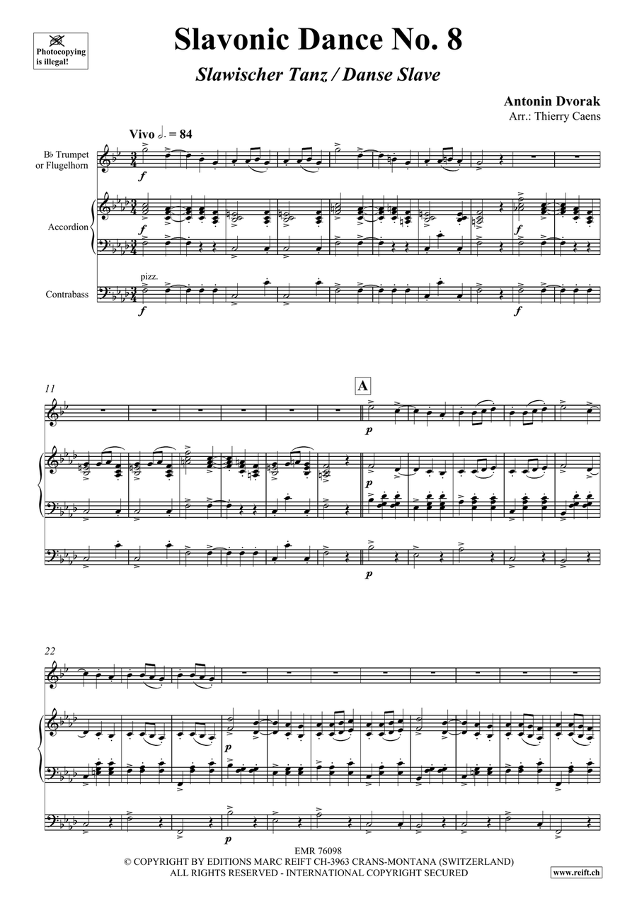Slavonic Dance No. 8 Slavonic Dance No. 8 Flugelhorn scores gallery preview page 3