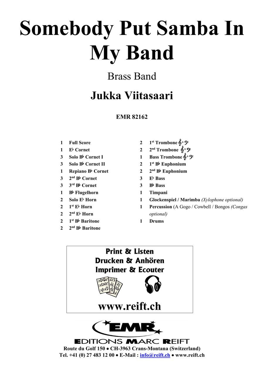 Somebody Put Samba In My Band Brass Band scores gallery preview page 2