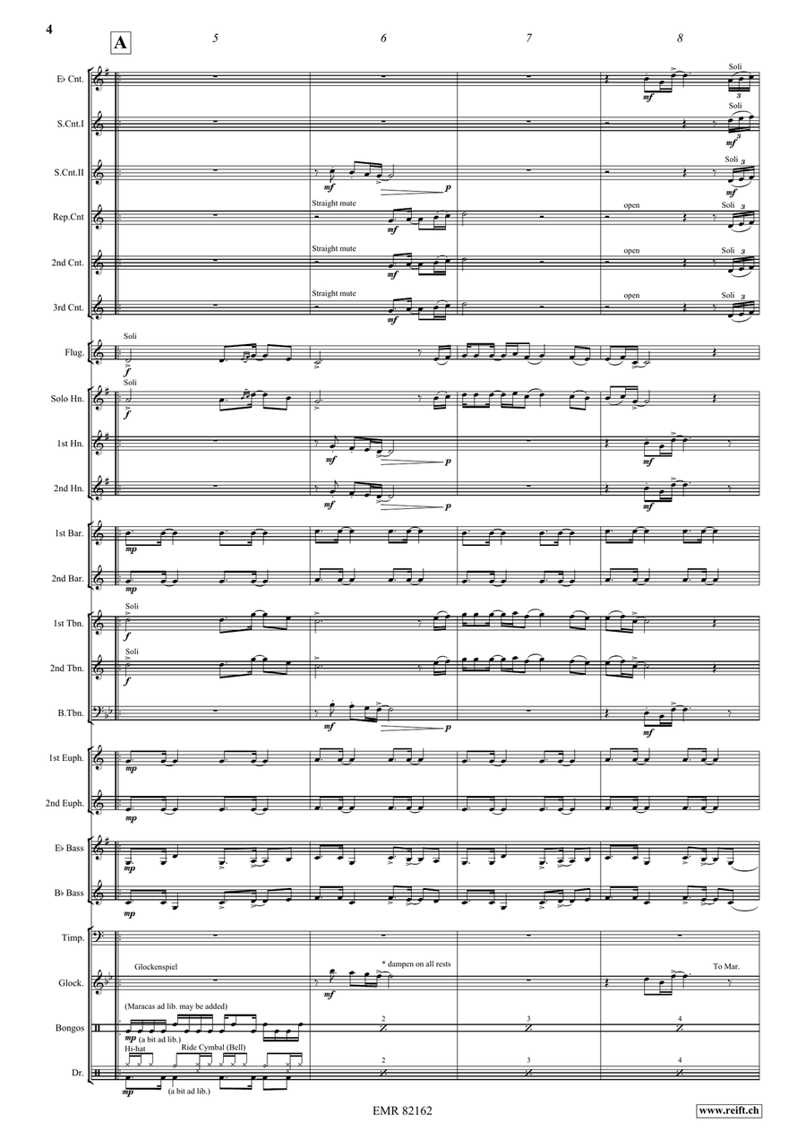 Somebody Put Samba In My Band Brass Band scores gallery preview page 5