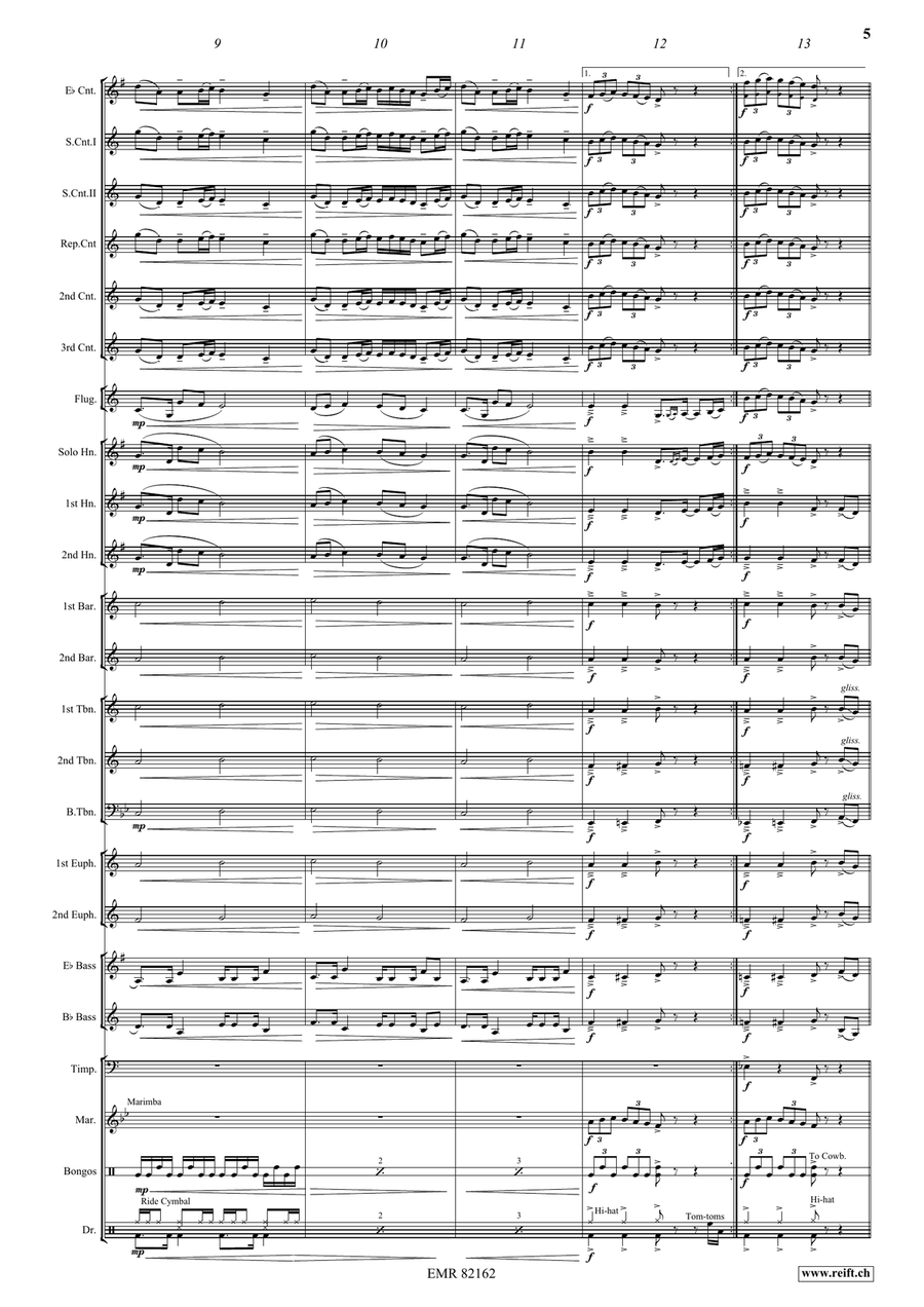 Somebody Put Samba In My Band Brass Band scores gallery preview page 6