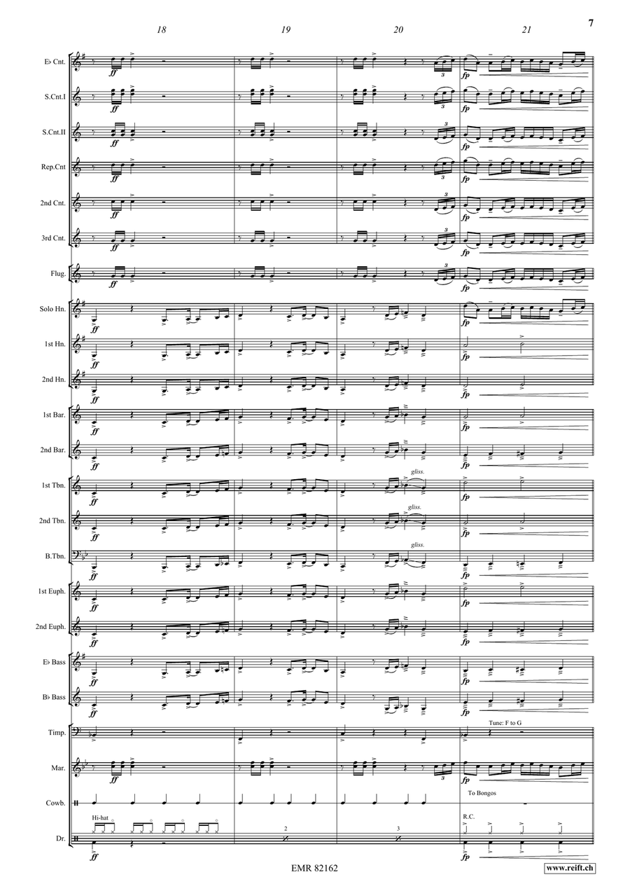 Somebody Put Samba In My Band Brass Band scores gallery preview page 8