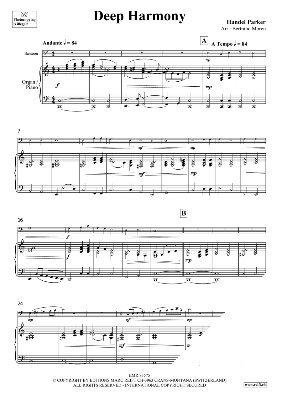 Deep Harmony Deep Harmony Bassoon Solo scores gallery preview page 3