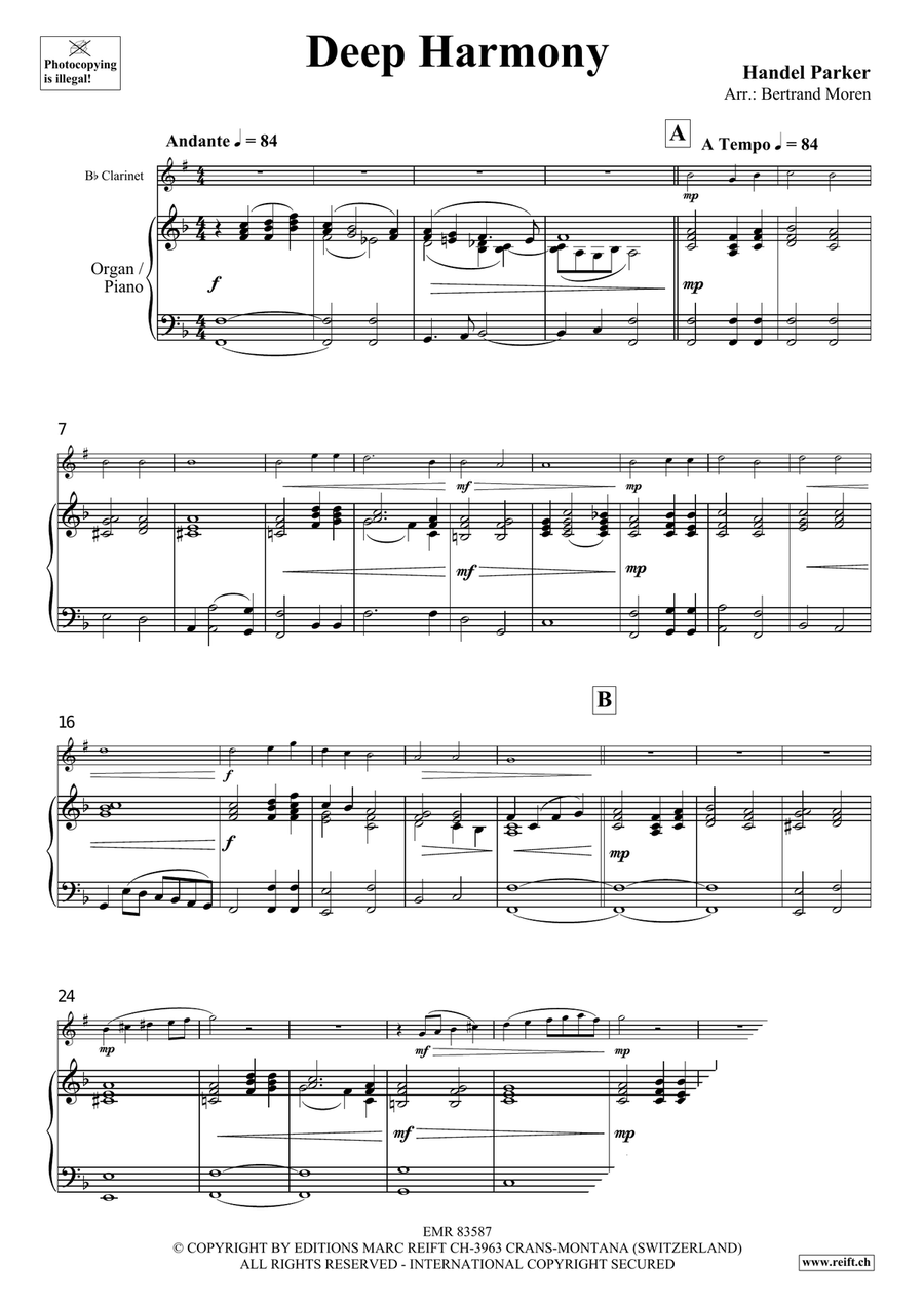 Deep Harmony Deep Harmony Clarinet Solo scores gallery preview page 3