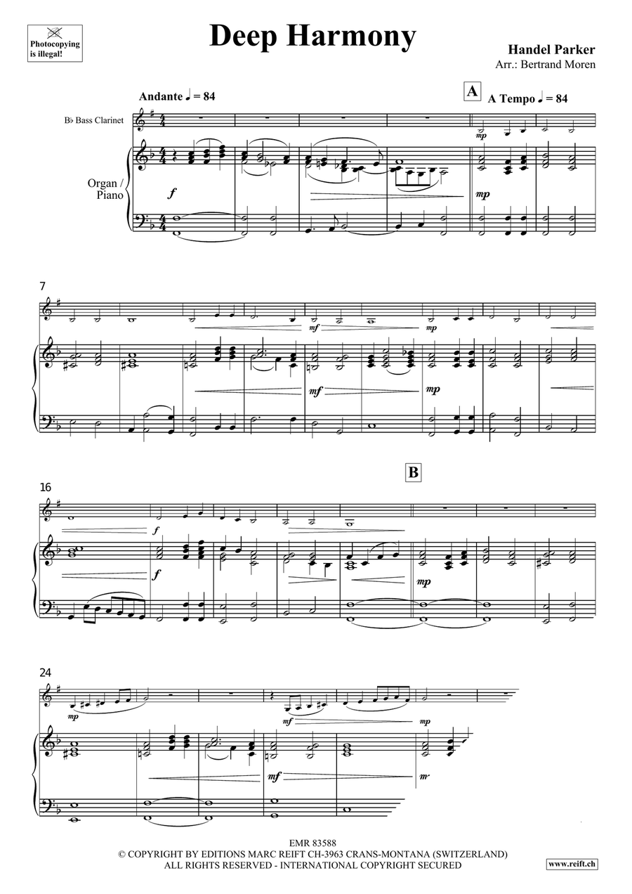 Deep Harmony Deep Harmony Bass Clarinet scores gallery preview page 3