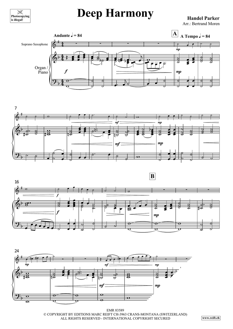 Deep Harmony Deep Harmony Soprano Saxophone scores gallery preview page 3