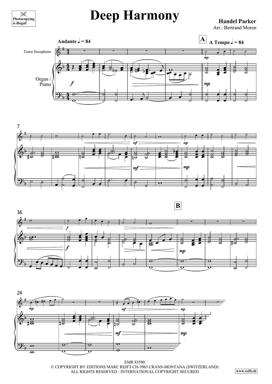 Deep Harmony Deep Harmony Tenor Saxophone scores gallery preview page 3