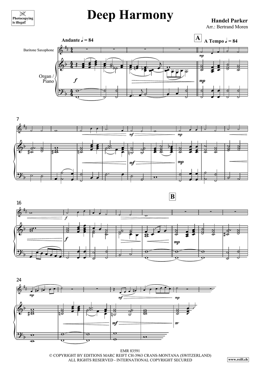 Deep Harmony Deep Harmony Baritone Saxophone scores gallery preview page 3