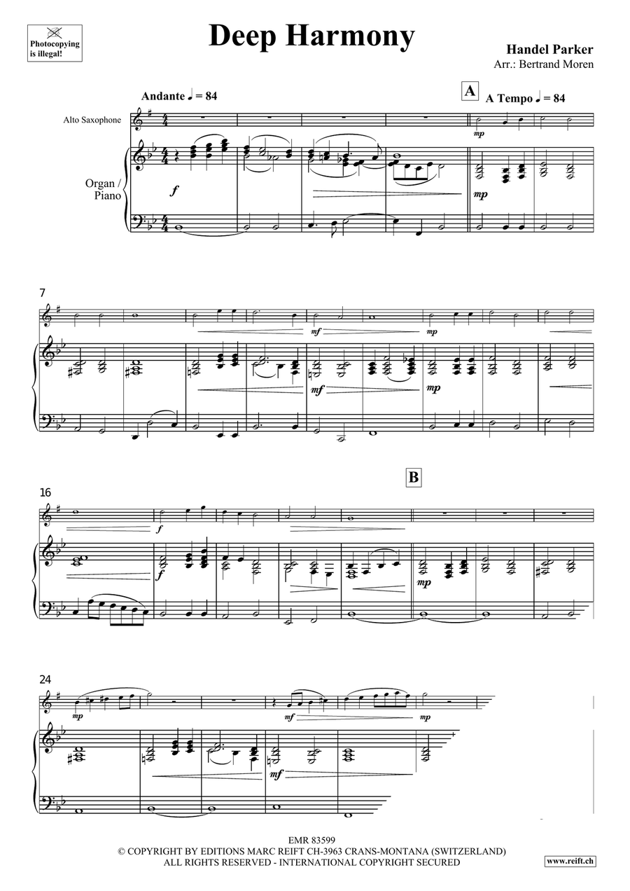 Deep Harmony Deep Harmony Alto Saxophone scores gallery preview page 3