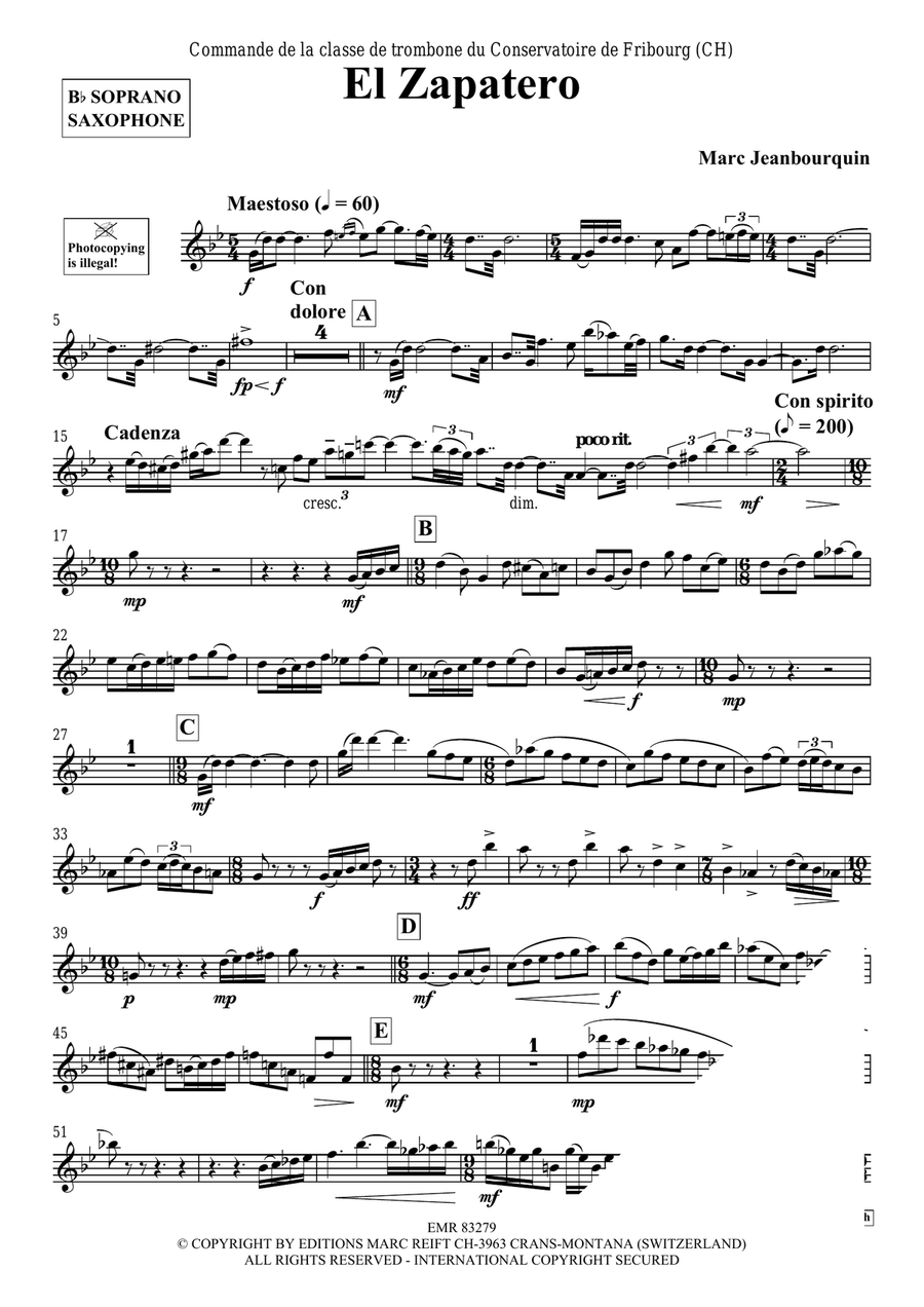 El Zapatero El Zapatero Soprano Saxophone scores gallery preview page 3