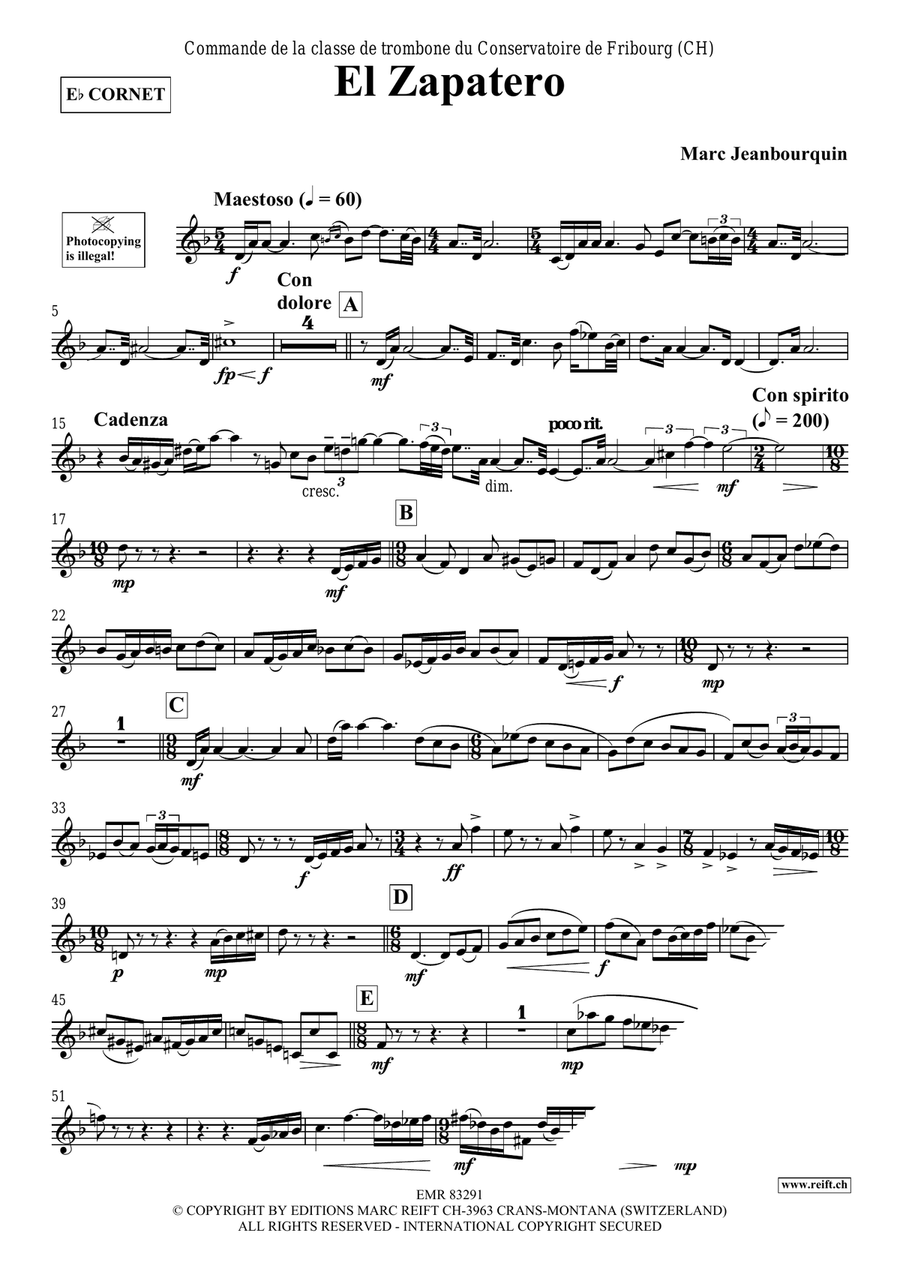El Zapatero El Zapatero Cornet scores gallery preview page 3