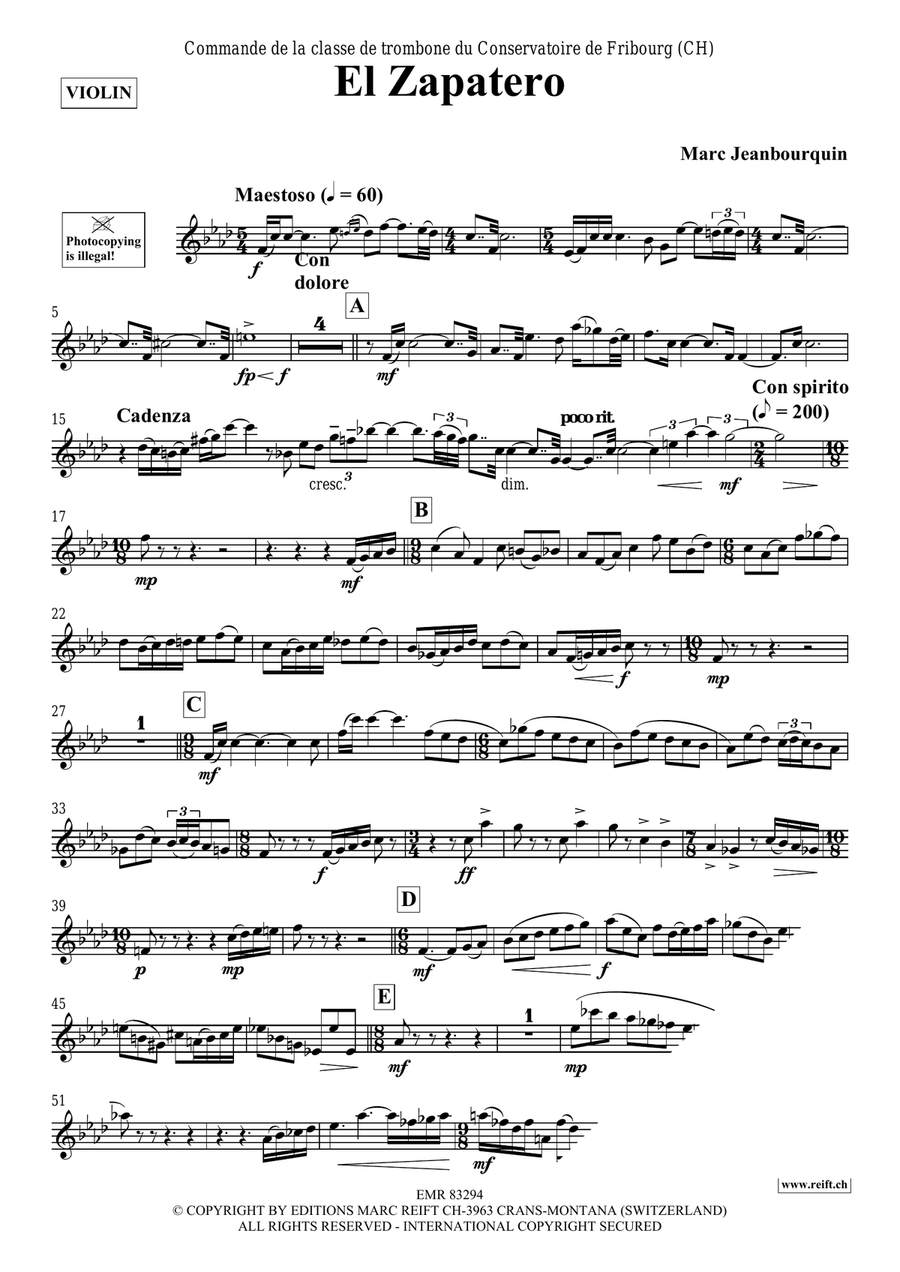 El Zapatero El Zapatero Violin Solo scores gallery preview page 3