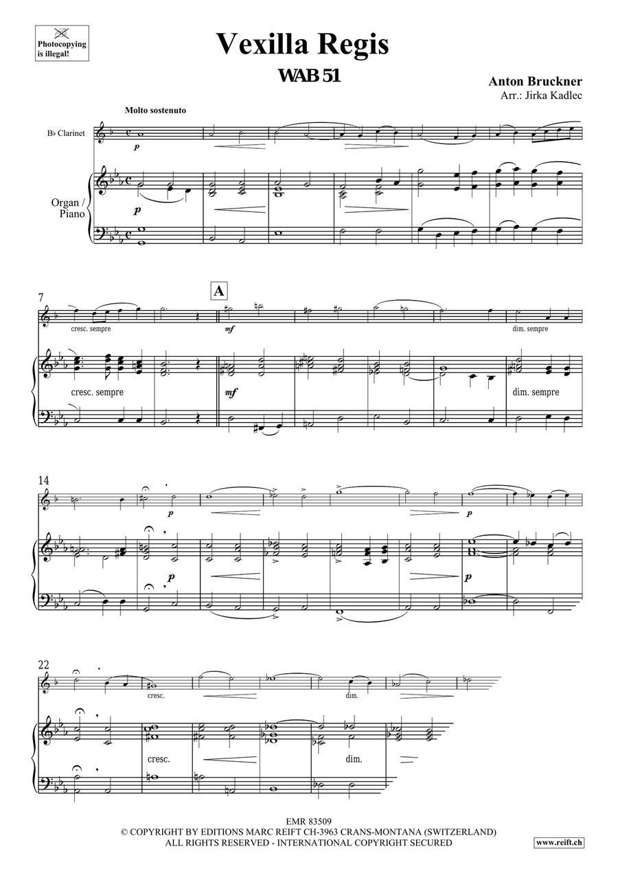 Vexilla Regis Vexilla Regis Clarinet Solo scores gallery preview page 3