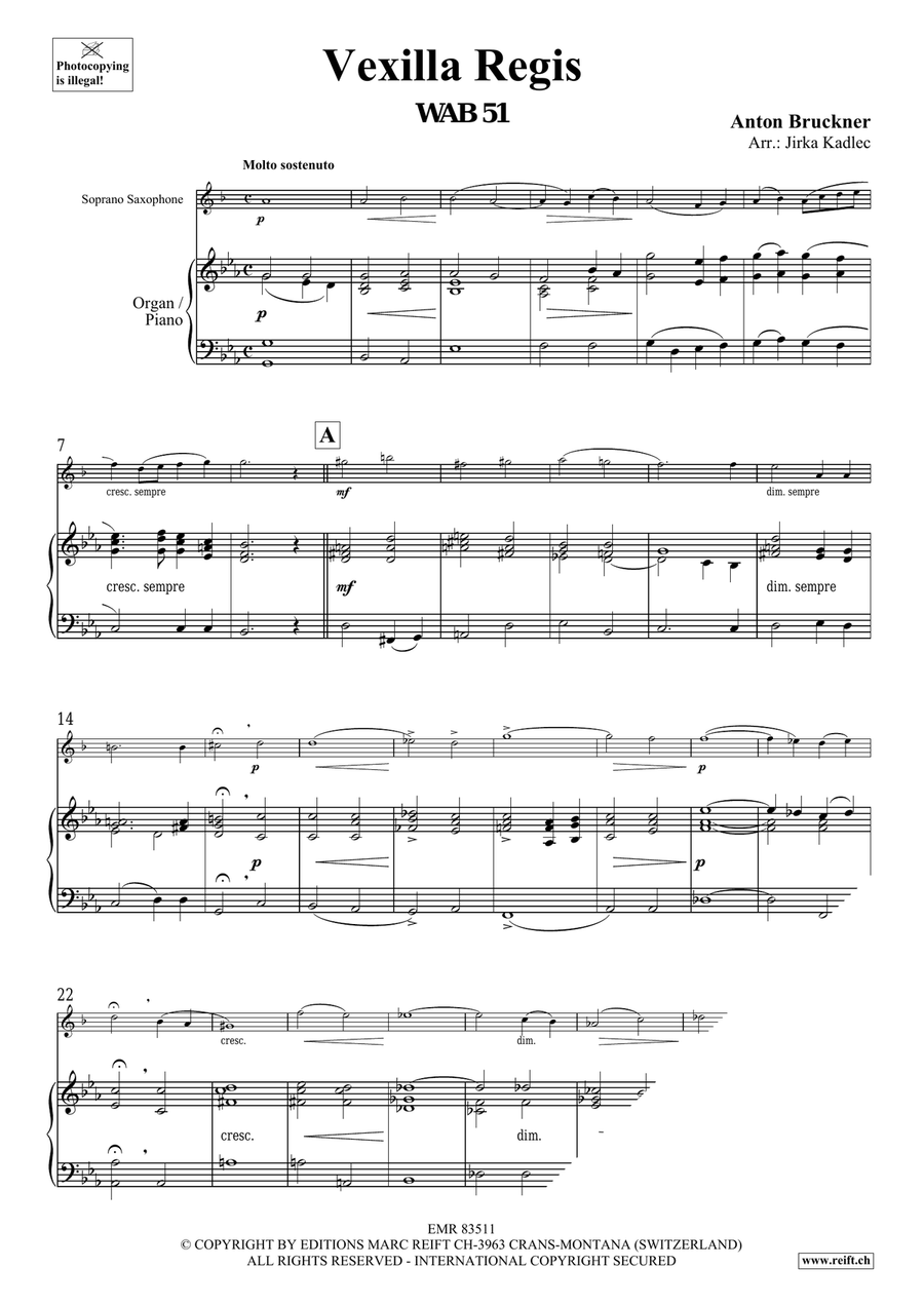 Vexilla Regis Vexilla Regis Soprano Saxophone scores gallery preview page 3