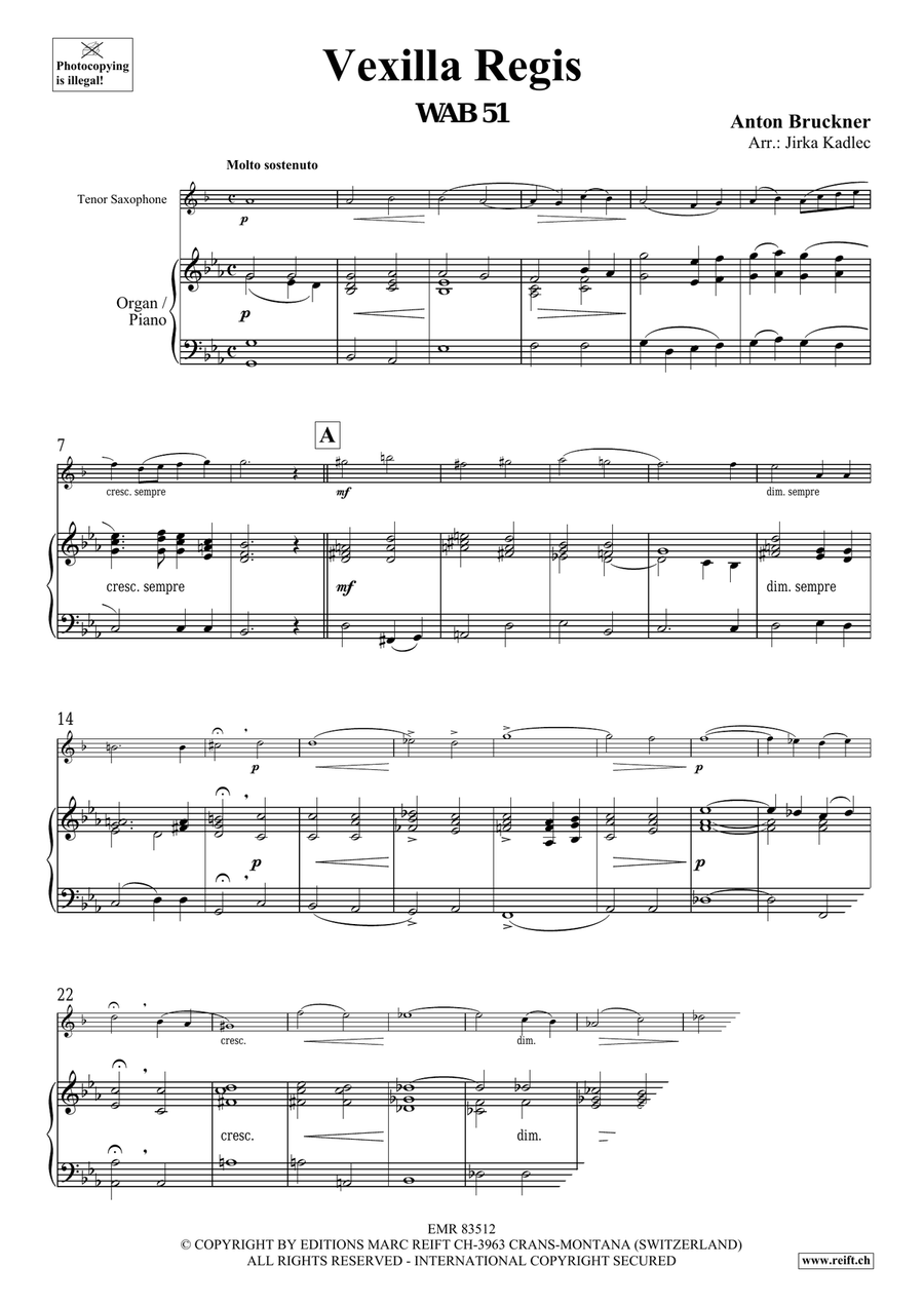 Vexilla Regis Vexilla Regis Tenor Saxophone scores gallery preview page 3