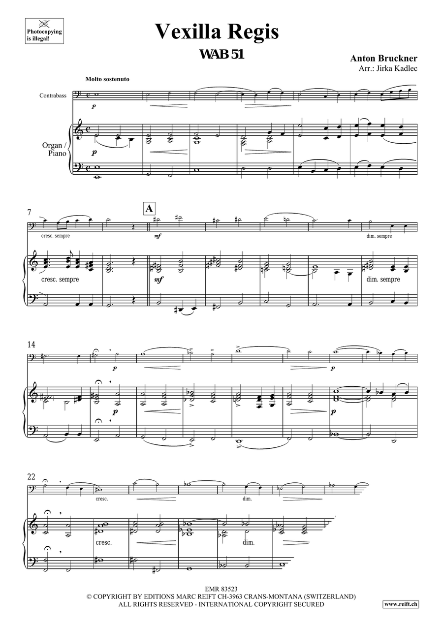 Vexilla Regis Vexilla Regis Double Bass scores gallery preview page 3
