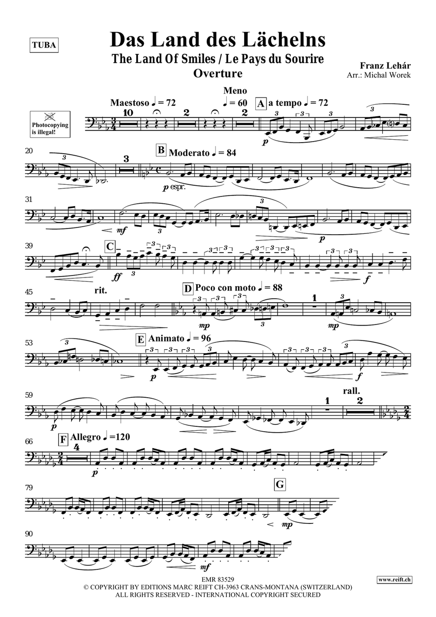 Das Land des Lächelns Das Land des Lächelns Tuba scores gallery preview page 3
