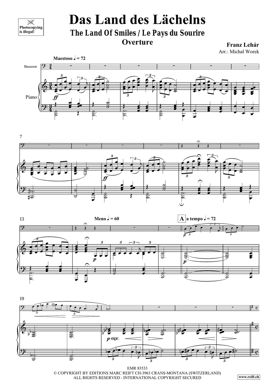 Das Land des Lächelns Das Land des Lächelns Bassoon Solo scores gallery preview page 4