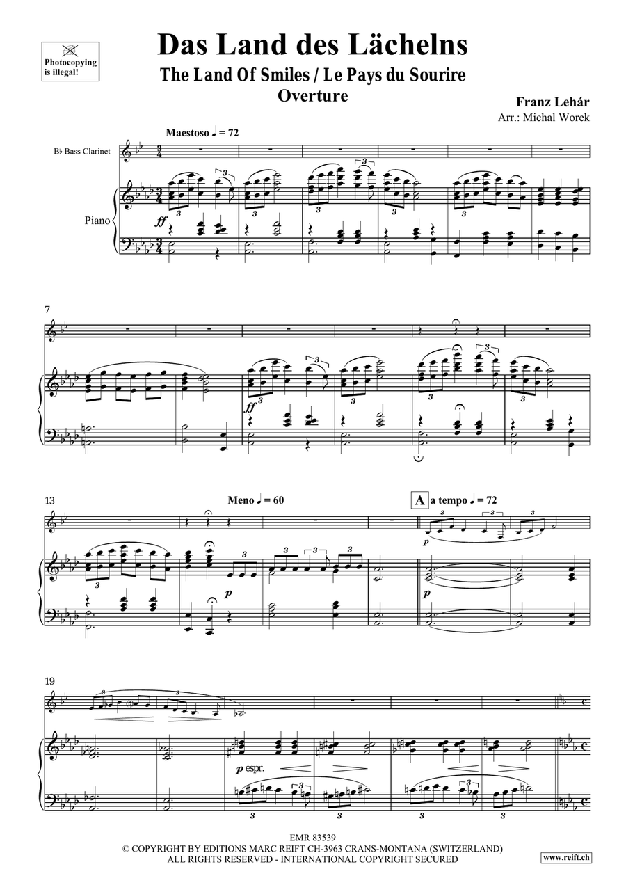 Das Land des Lächelns Das Land des Lächelns Bass Clarinet scores gallery preview page 4