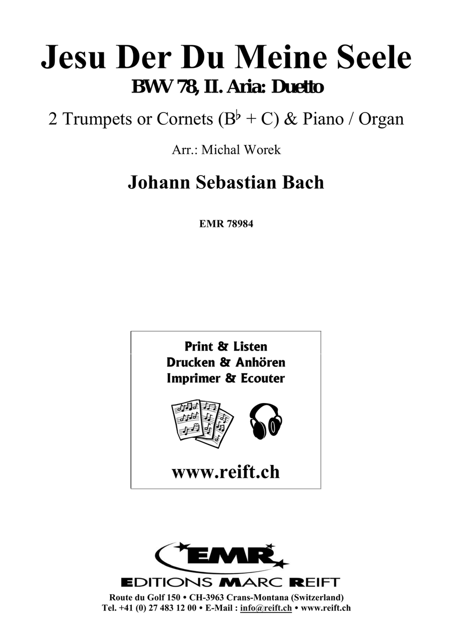 Jesu Der Du Meine Seele Jesu Der Du Meine Seele Trumpet Duet scores gallery preview page 2