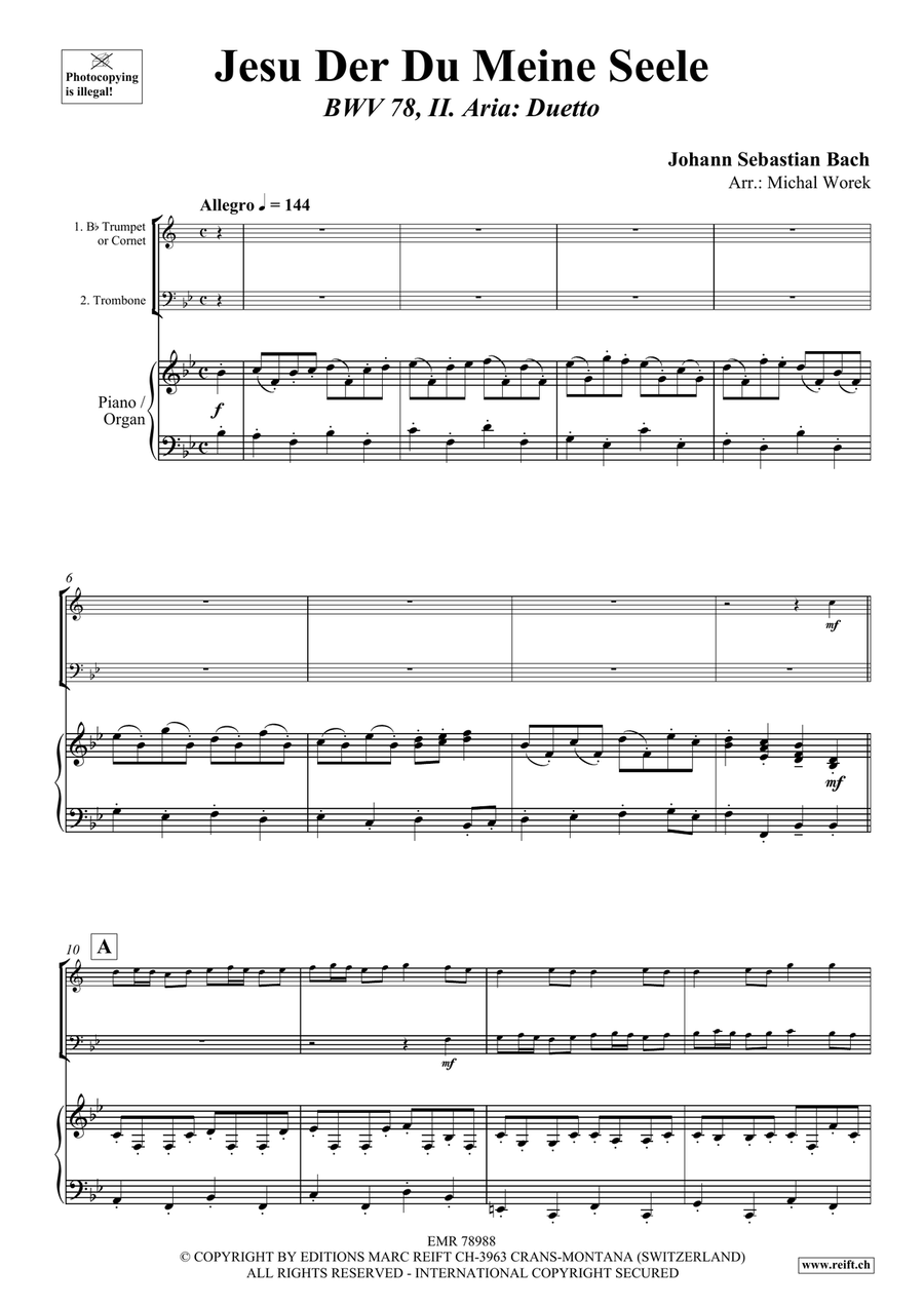 Jesu Der Du Meine Seele Jesu Der Du Meine Seele Cornet scores gallery preview page 3