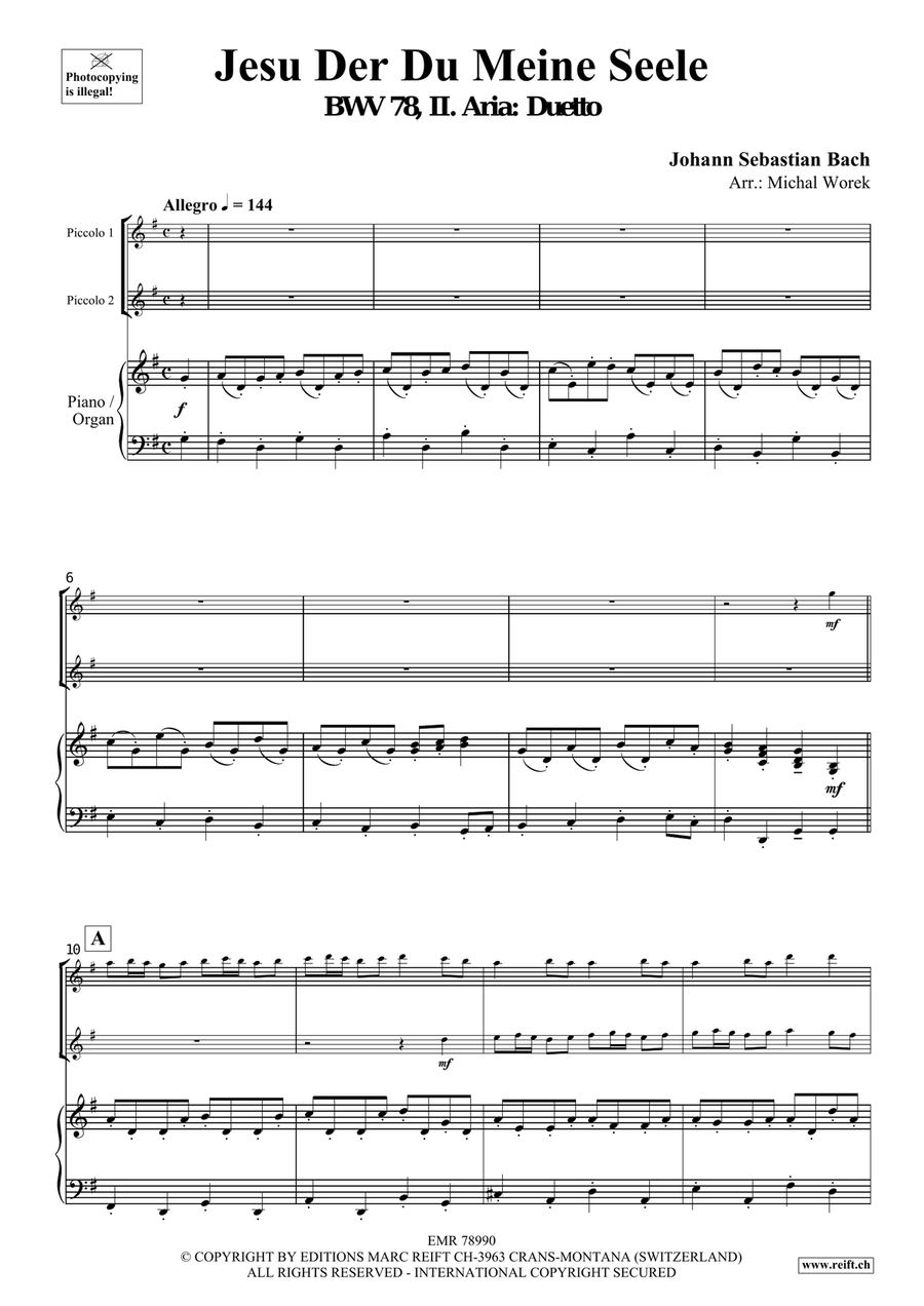 Jesu Der Du Meine Seele Jesu Der Du Meine Seele Piccolo scores gallery preview page 3