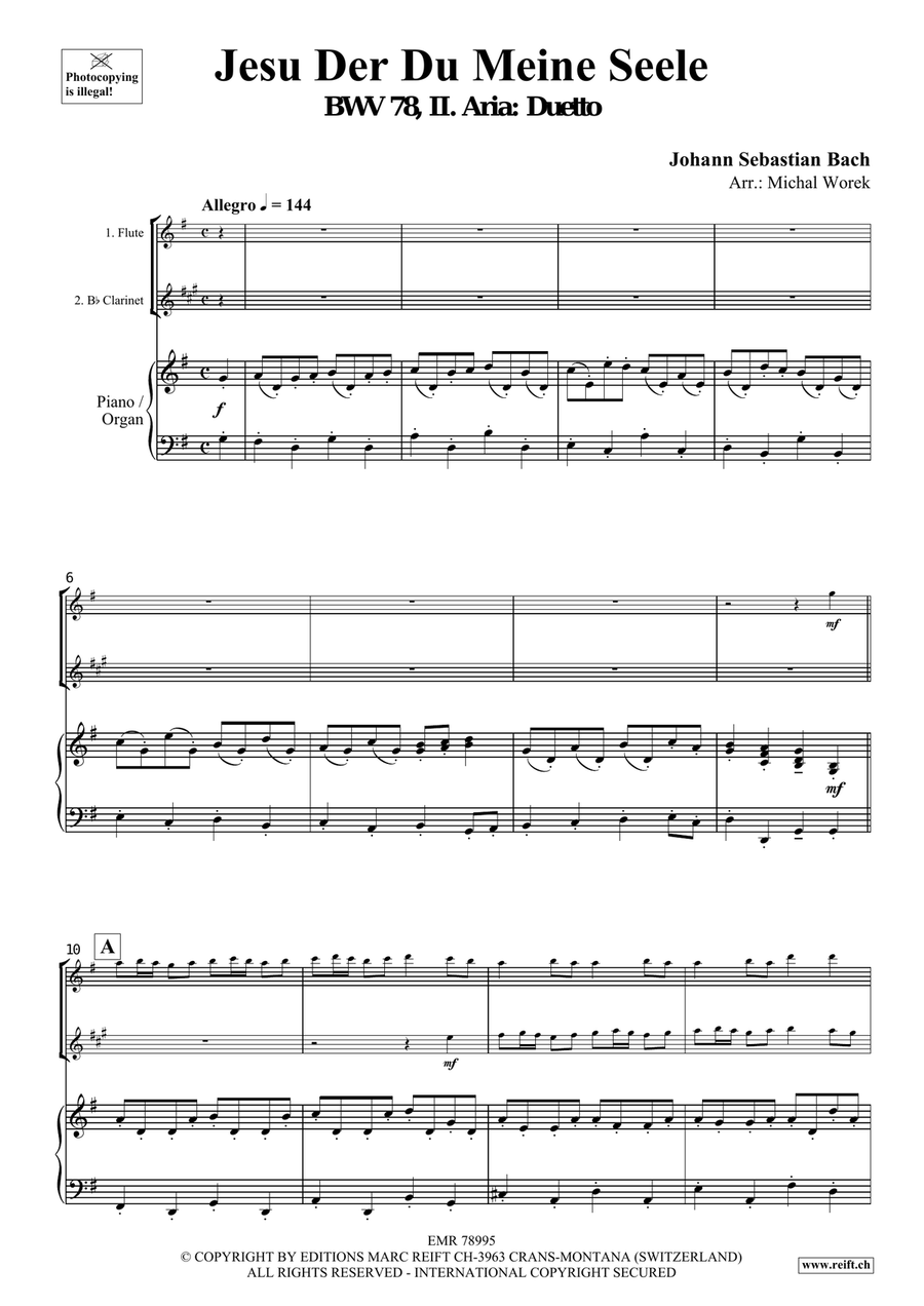Jesu Der Du Meine Seele Jesu Der Du Meine Seele Clarinet scores gallery preview page 3