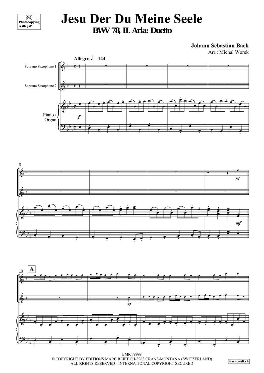 Jesu Der Du Meine Seele Jesu Der Du Meine Seele Soprano Saxophone scores gallery preview page 3