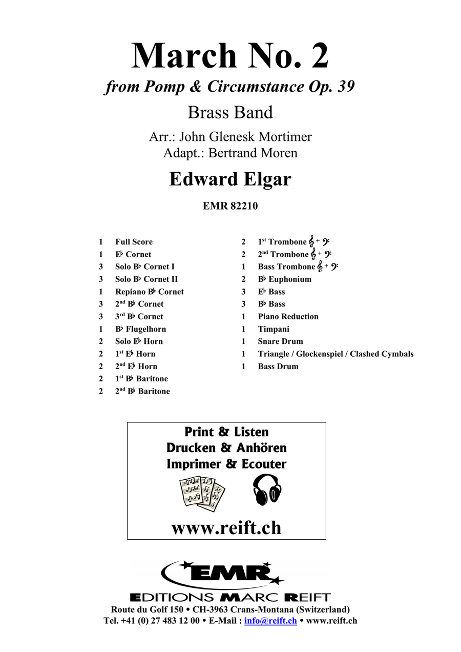 March No. 2 March No. 2 Brass Band scores gallery preview page 2