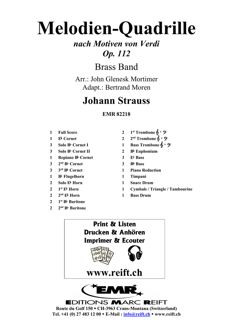 Melodien-Quadrille Melodien-Quadrille Brass Band scores gallery preview page 2