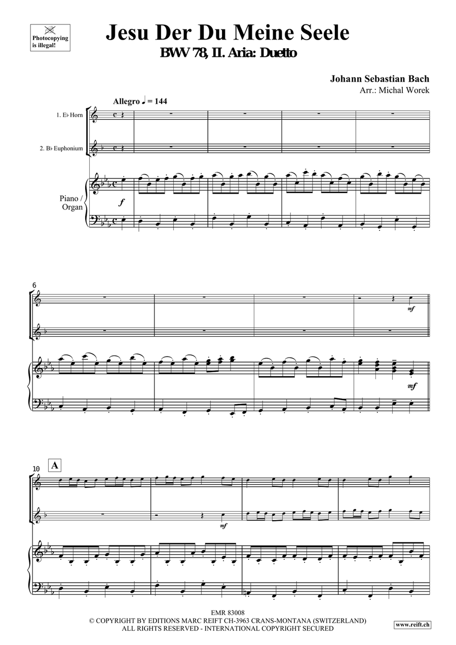 Jesu Der Du Meine Seele Jesu Der Du Meine Seele Euphonium scores gallery preview page 3