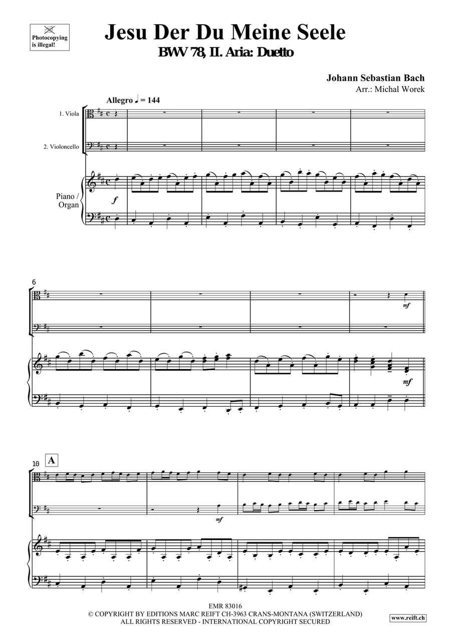 Jesu Der Du Meine Seele Jesu Der Du Meine Seele Cello scores gallery preview page 3