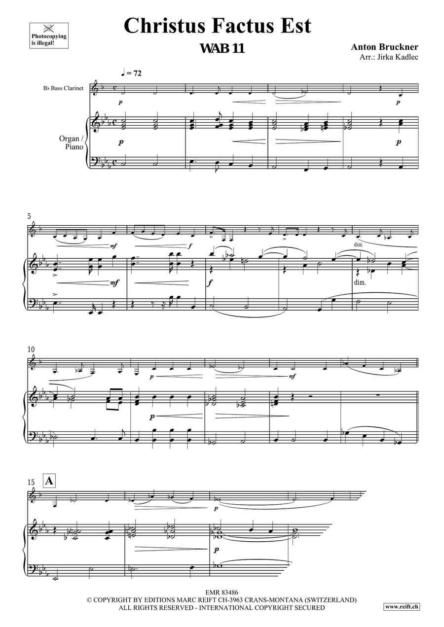 Christus Factus Est Christus Factus Est Bass Clarinet scores gallery preview page 3