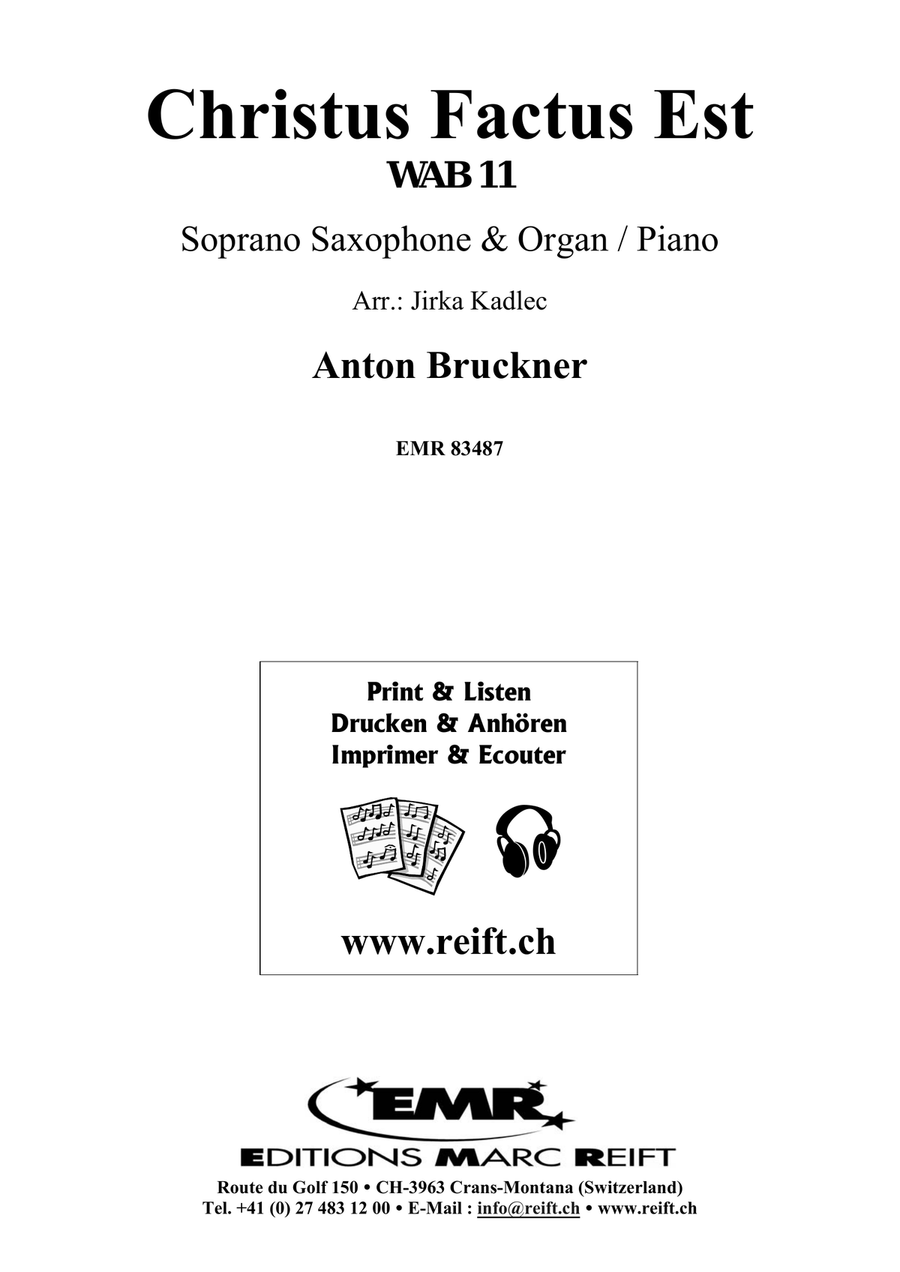 Christus Factus Est by Anton Bruckner Soprano Saxophone - Sheet Music page 2