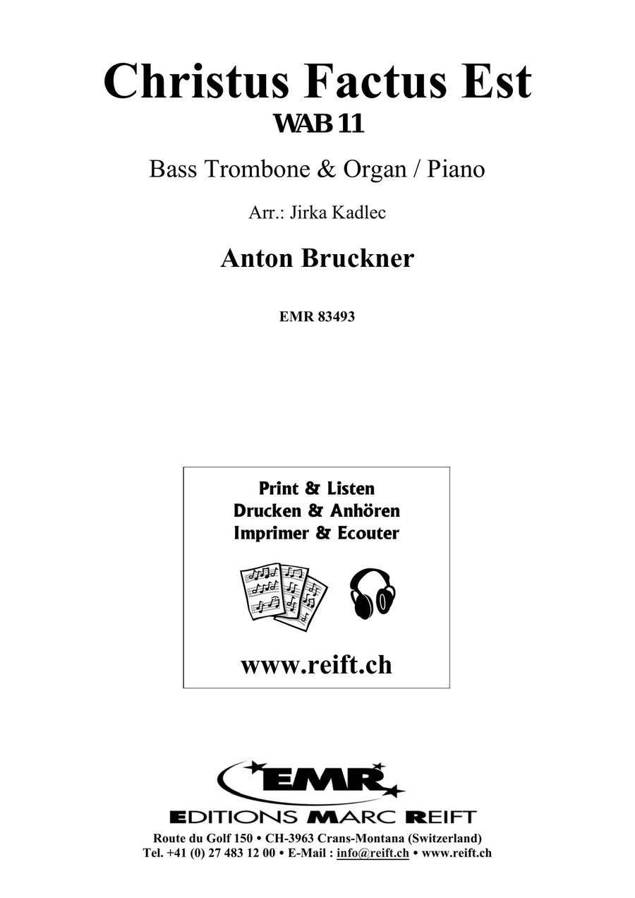 Christus Factus Est by Anton Bruckner Trombone - Sheet Music page 2