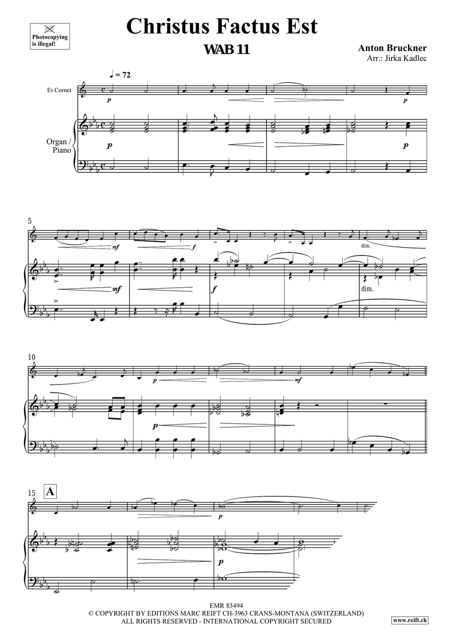 Christus Factus Est Christus Factus Est Cornet scores gallery preview page 3