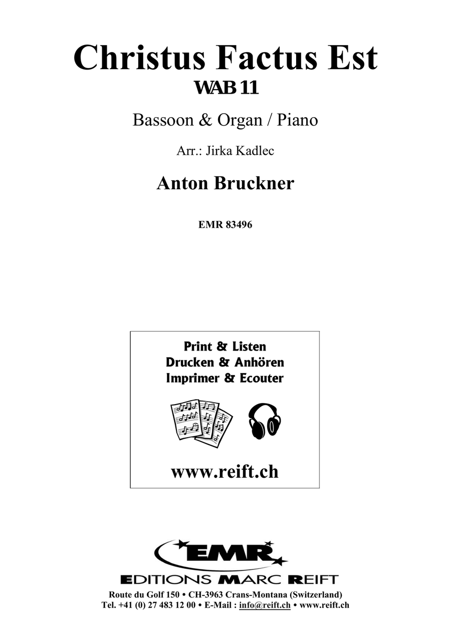 Christus Factus Est by Anton Bruckner Bassoon Solo - Sheet Music page 2