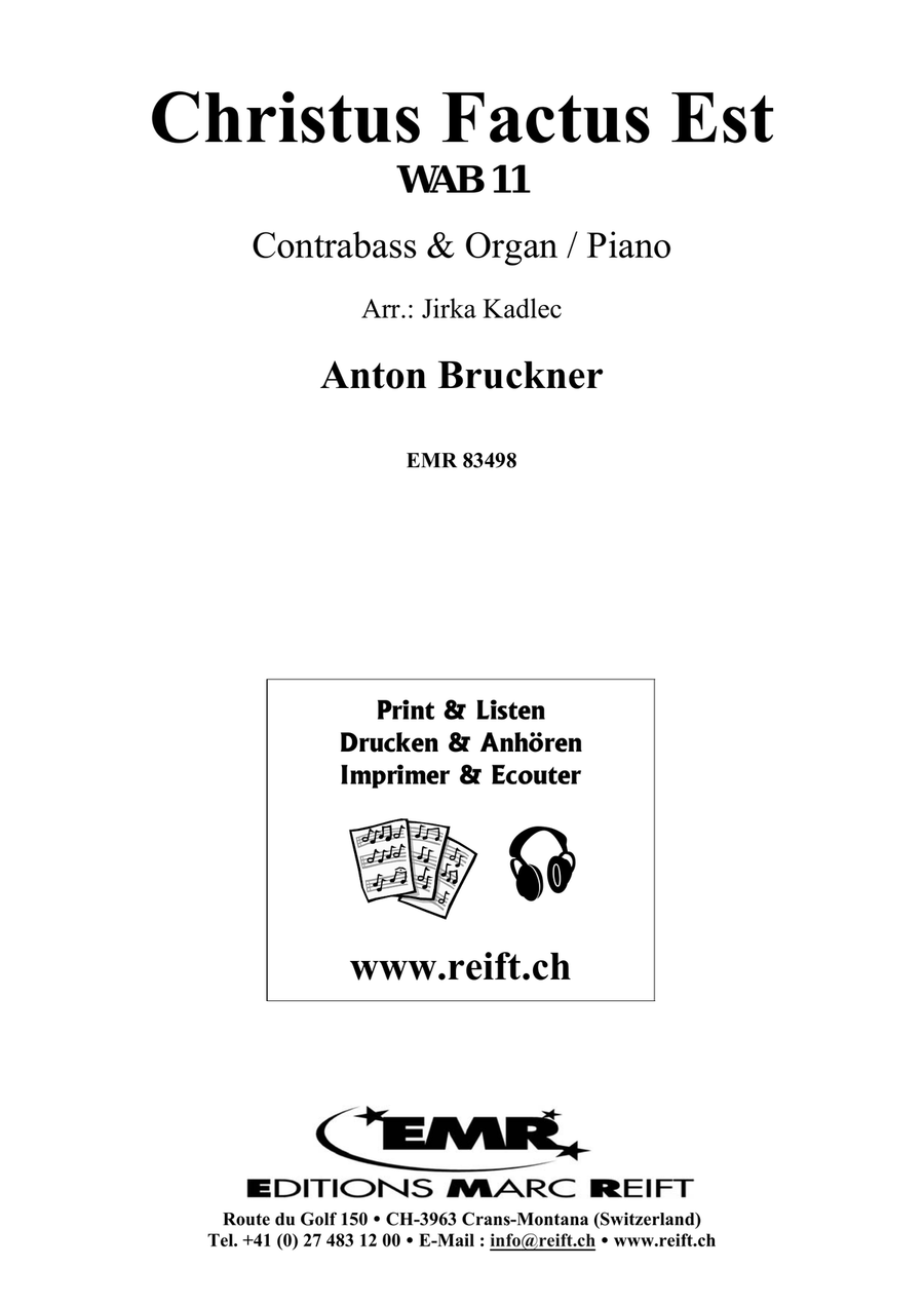 Christus Factus Est Christus Factus Est Double Bass scores gallery preview page 2