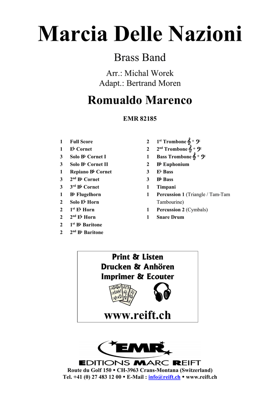 Marcia Delle Nazioni Marcia Delle Nazioni Brass Band scores gallery preview page 2