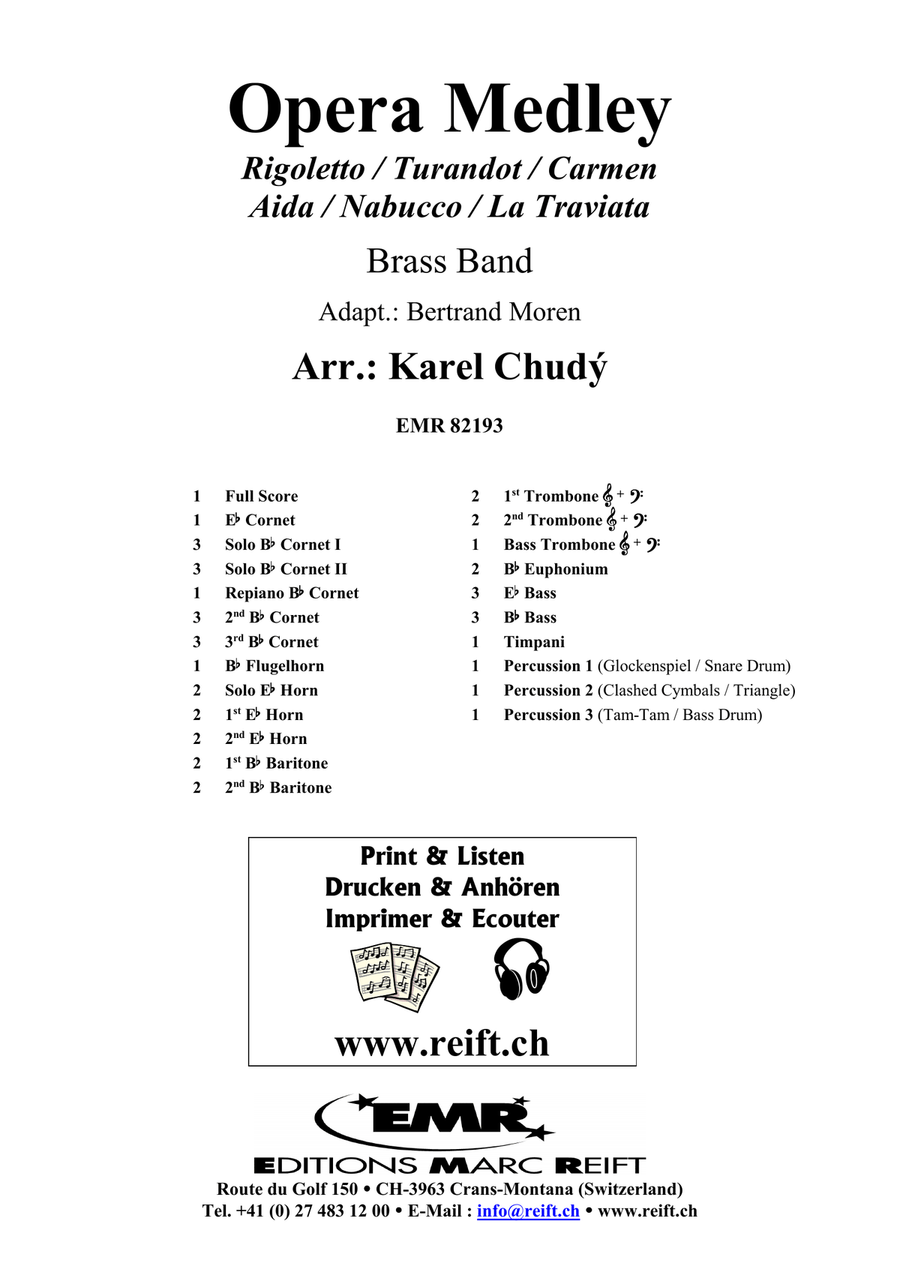Opera Medley Opera Medley Brass Band scores gallery preview page 2
